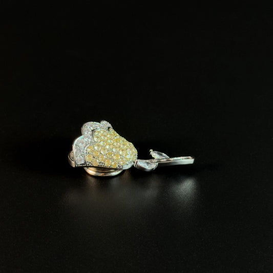 Yellow Tulip Bouquet Magnetic Cufflinks