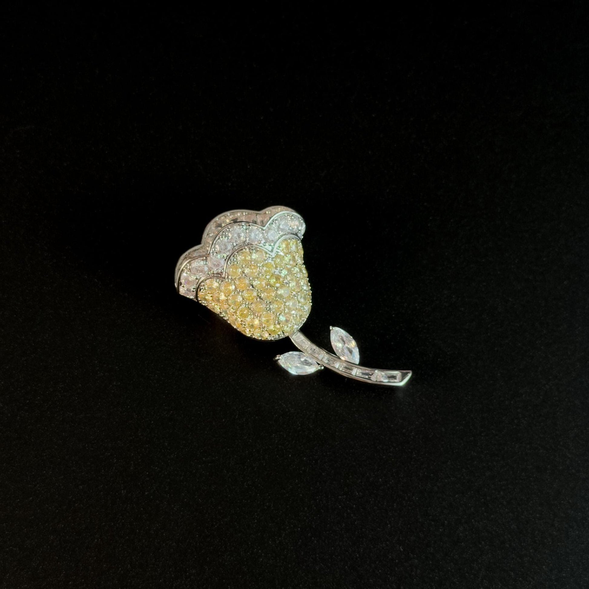 Yellow Tulip Bouquet Magnetic Cufflinks