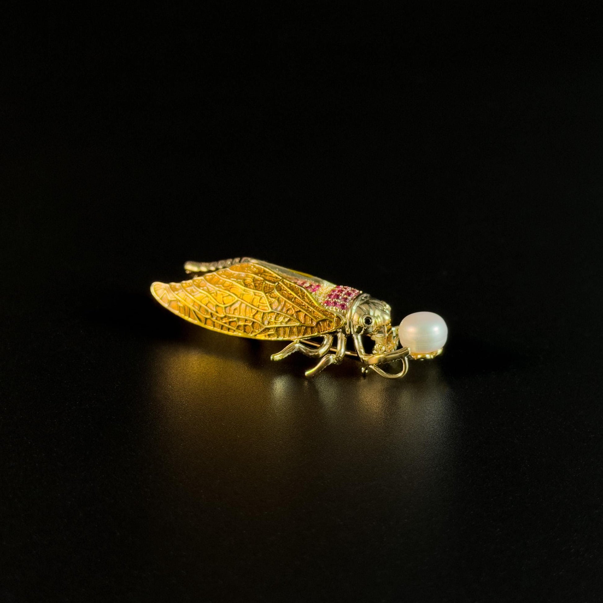 Pearl Cicada Brooch