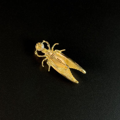 Pearl Cicada Brooch