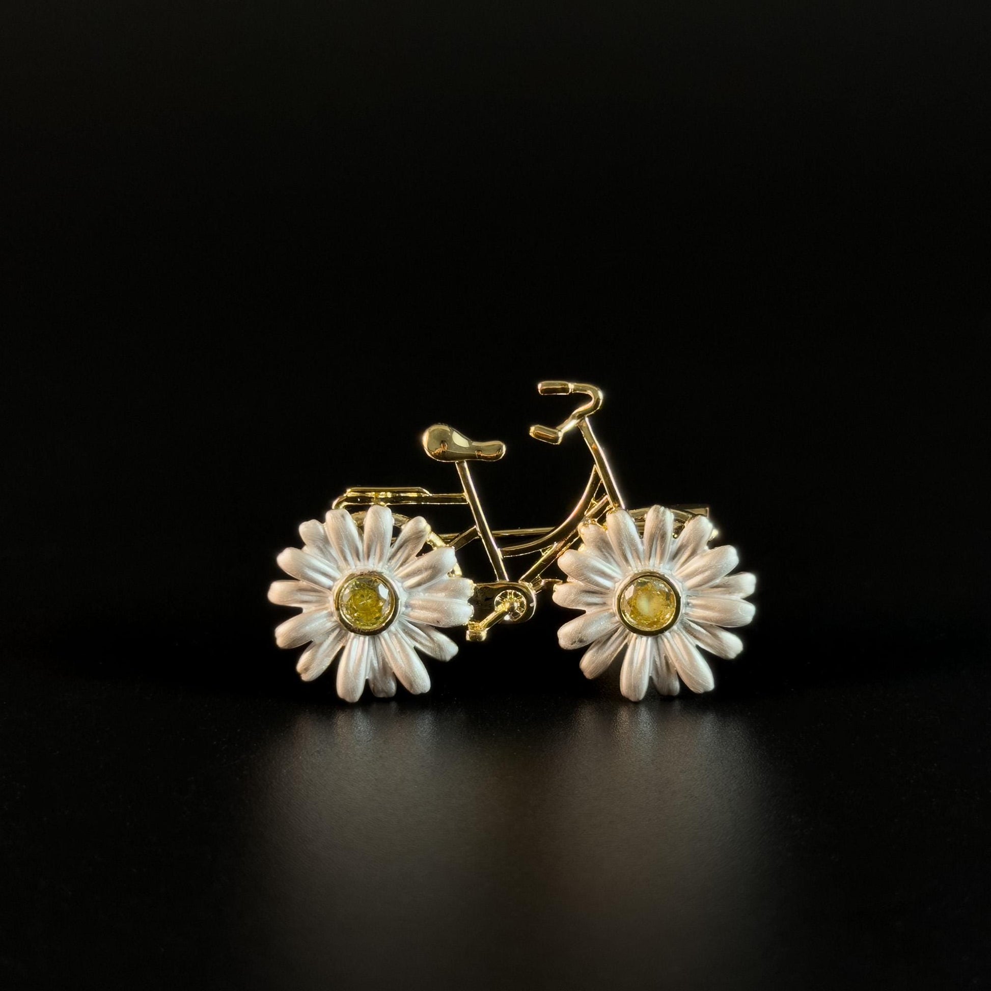 Daisy Bicycle Brooch