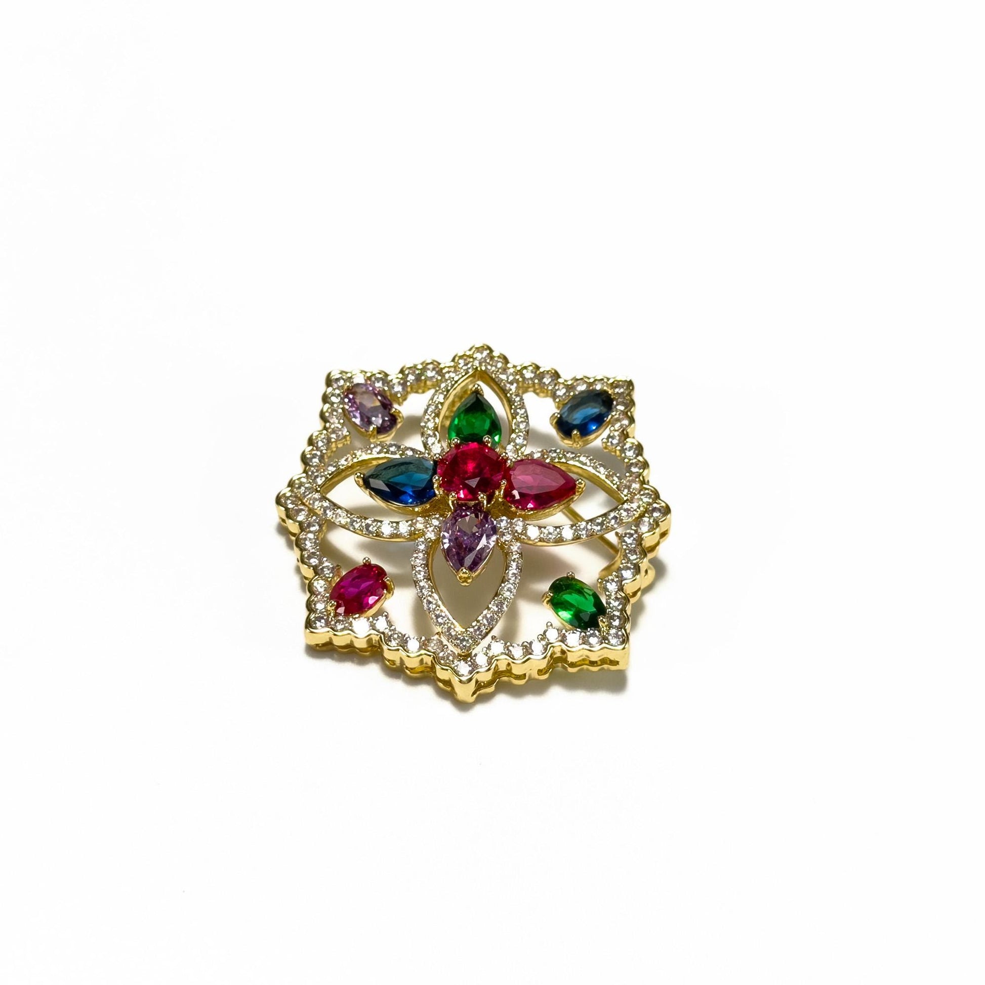 Byzantine Vintage Gemstone Brooch.