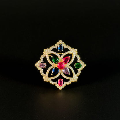 Byzantine Vintage Gemstone Brooch.