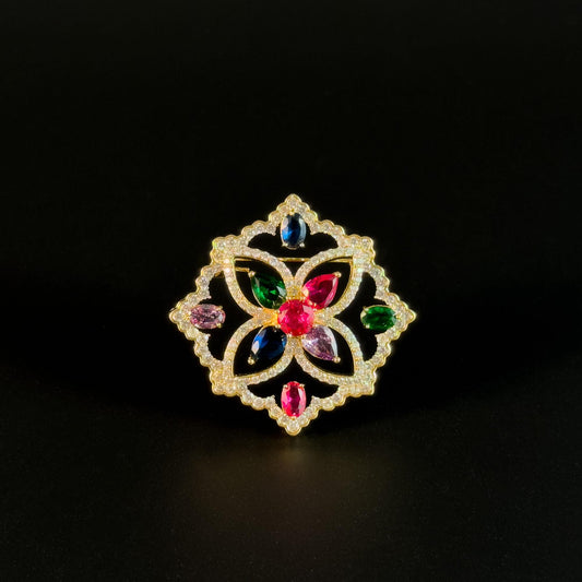 Byzantine Vintage Gemstone Brooch.