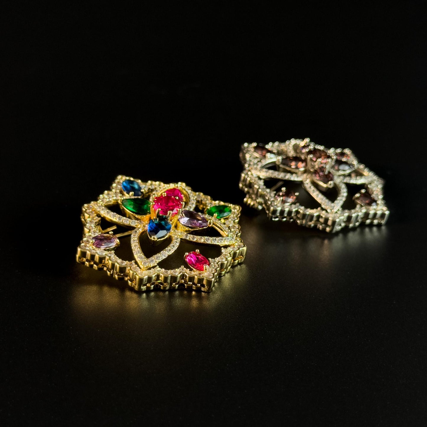 Byzantine Vintage Gemstone Brooch.
