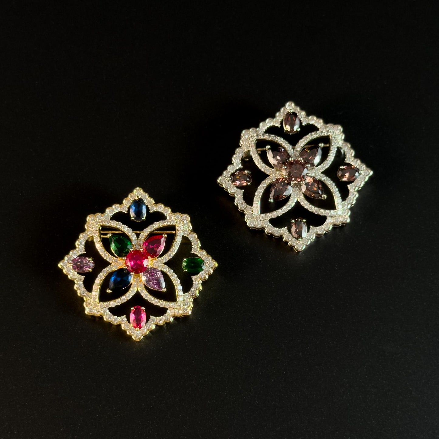 Byzantine Vintage Gemstone Brooch.