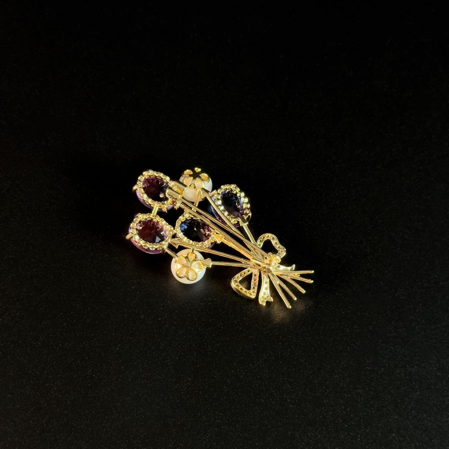 Pink Crystal Balloon Brooch