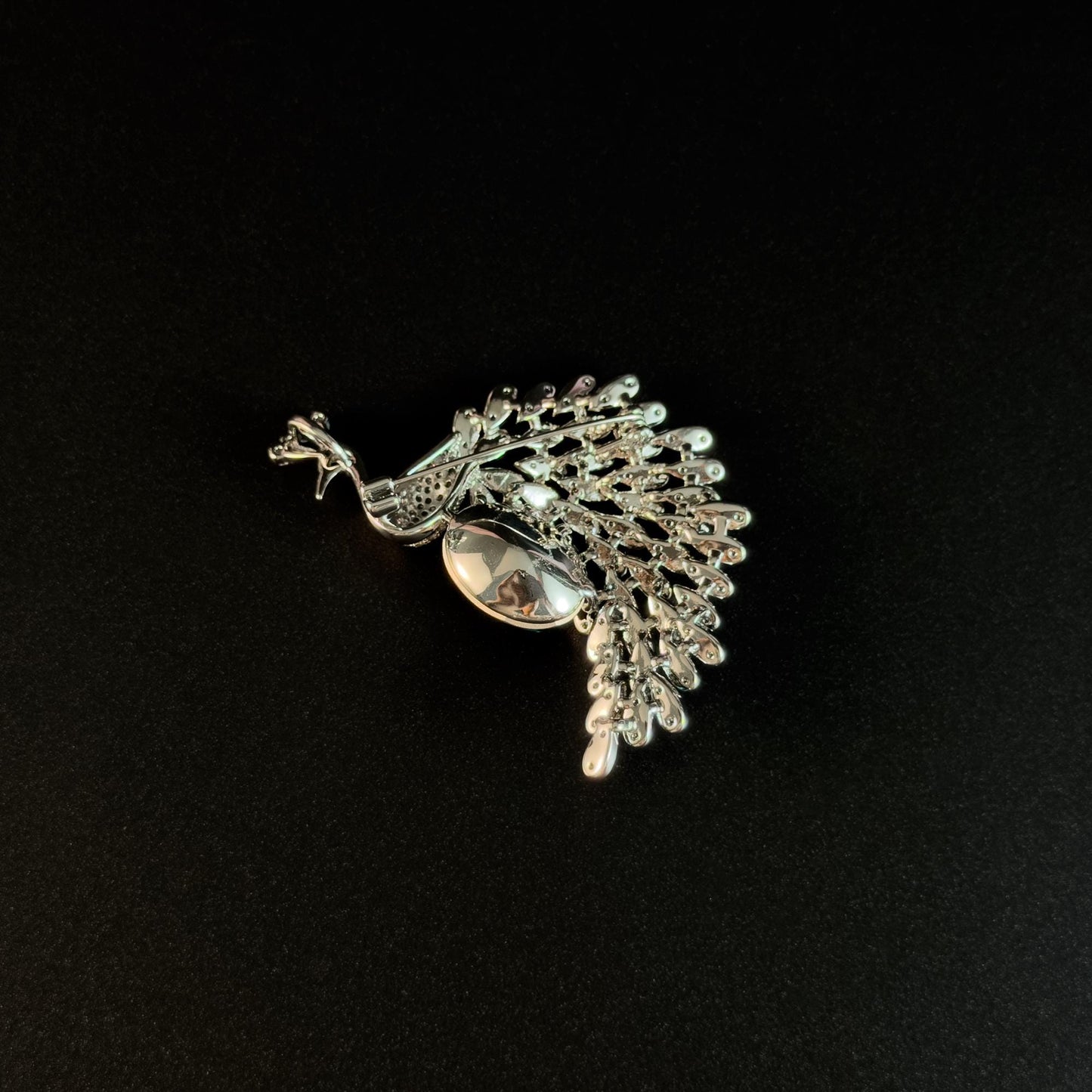 Sapphire Peacock Brooch