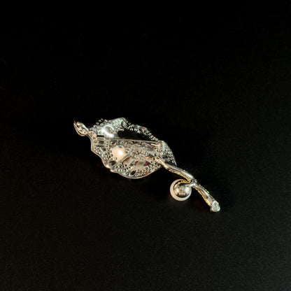 Pearl Green Leaf Brooch