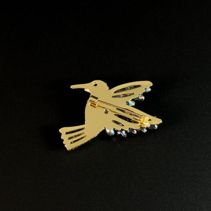 Luxury Crystal Hummingbird Brooch