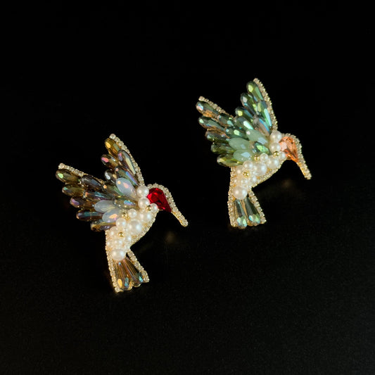 Luxury Crystal Hummingbird Brooch