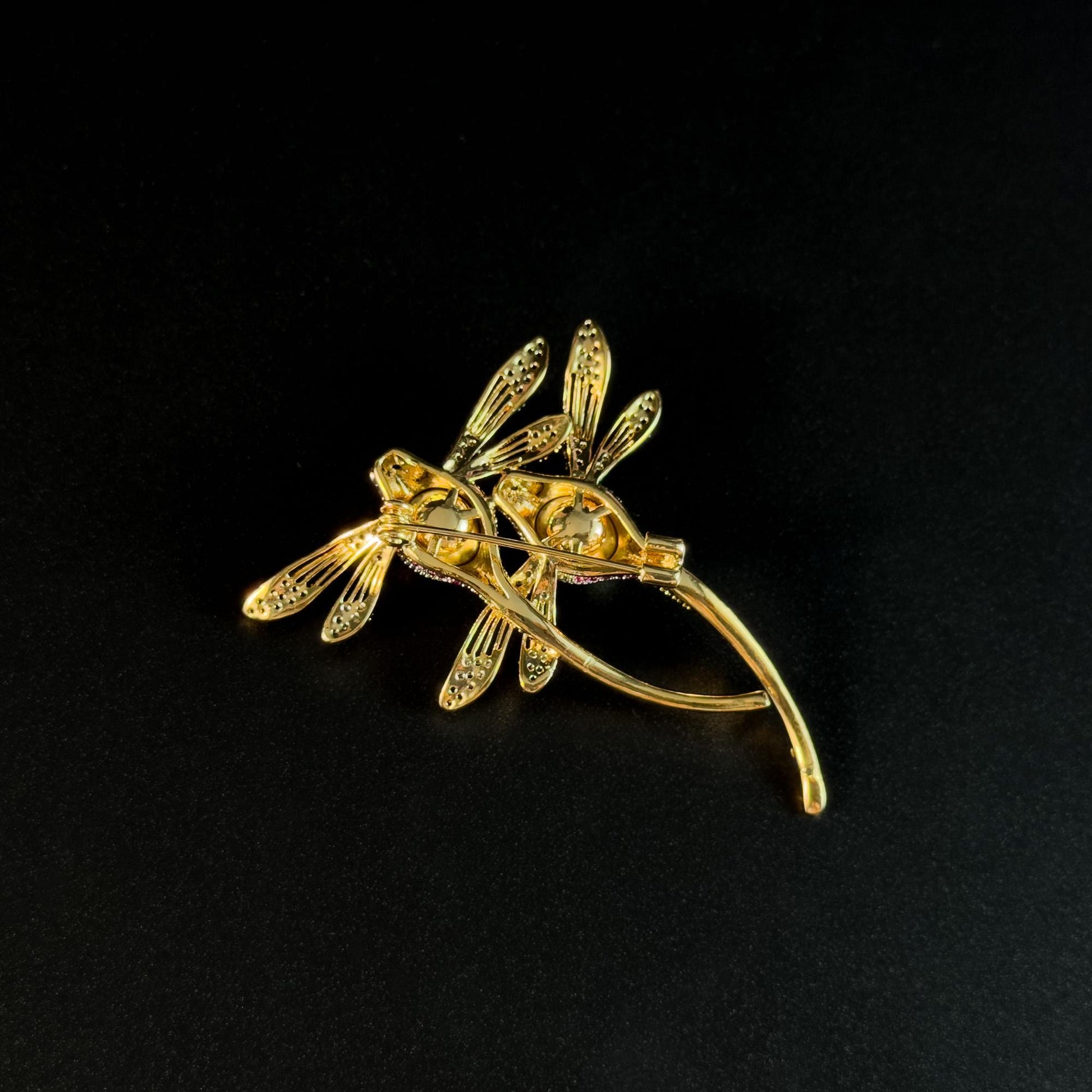 Two Pearl Dragonfly Brooches