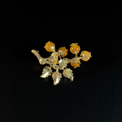 Callidice · Golden Persimmon Tree Brooch