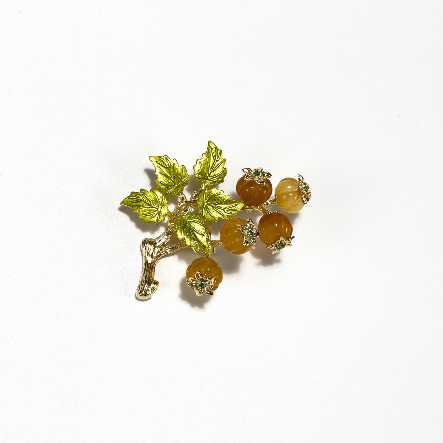 Callidice · Golden Persimmon Tree Brooch