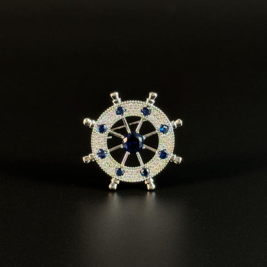 Abderus · Azure Ship's Wheel Brooch