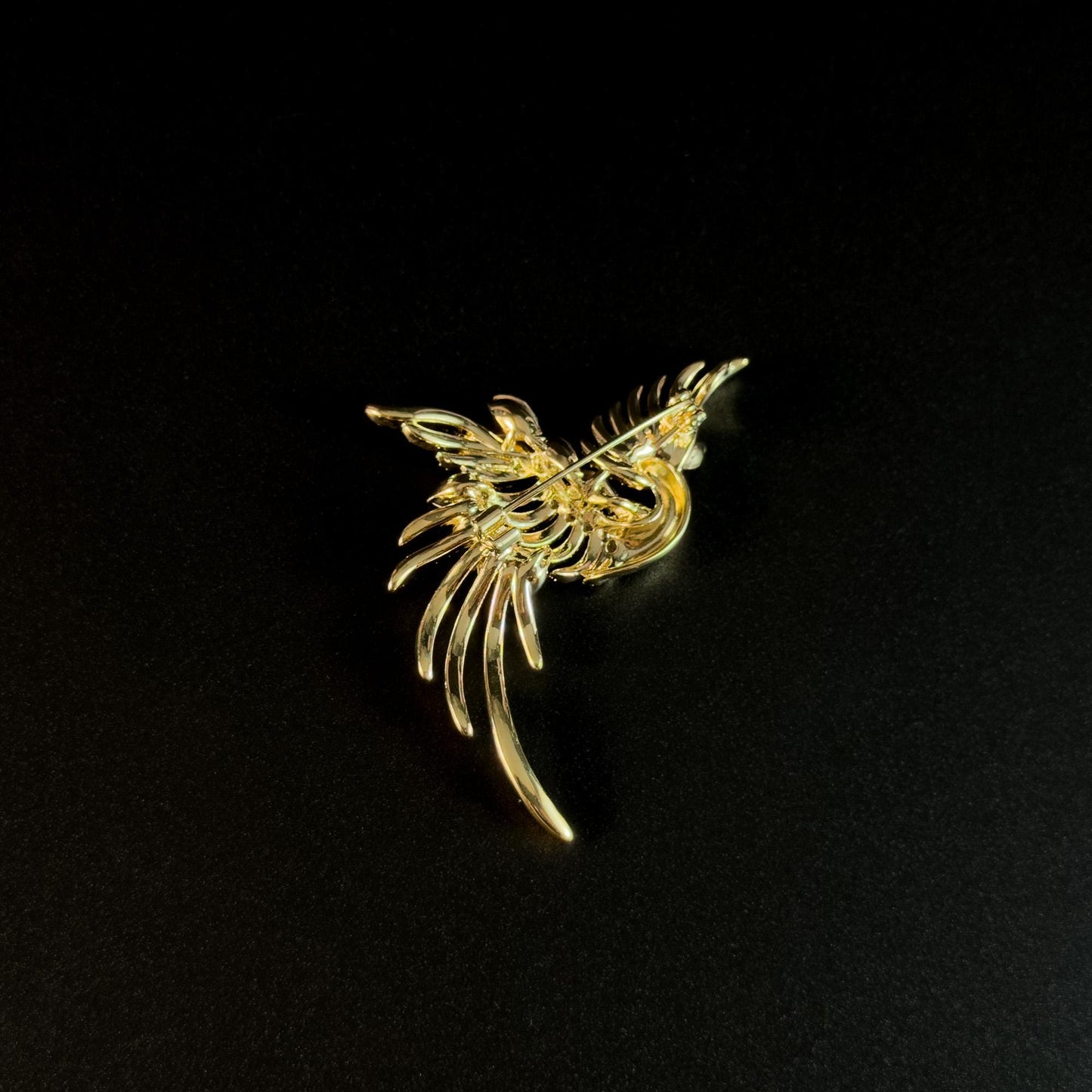 Golden Bird of Paradise Brooch