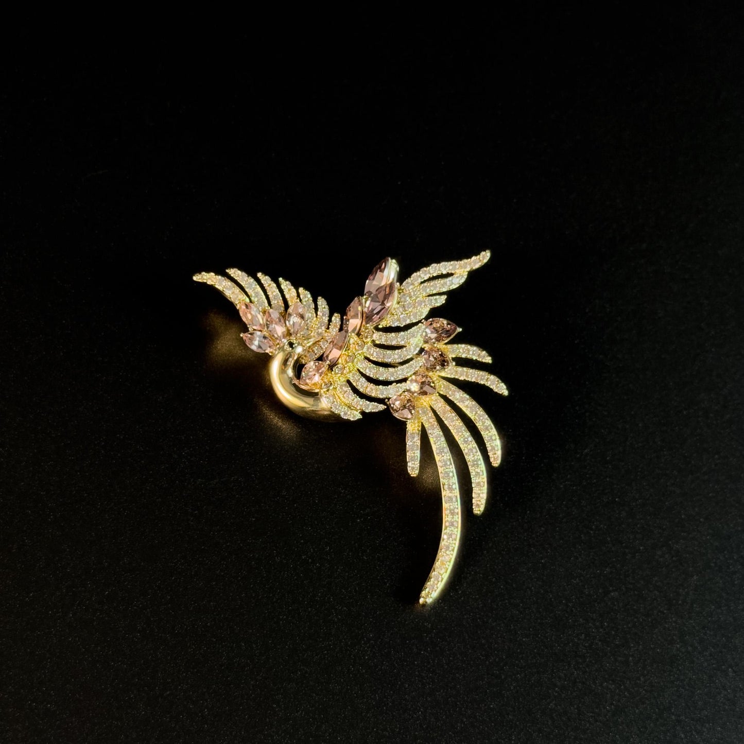Golden Bird of Paradise Brooch