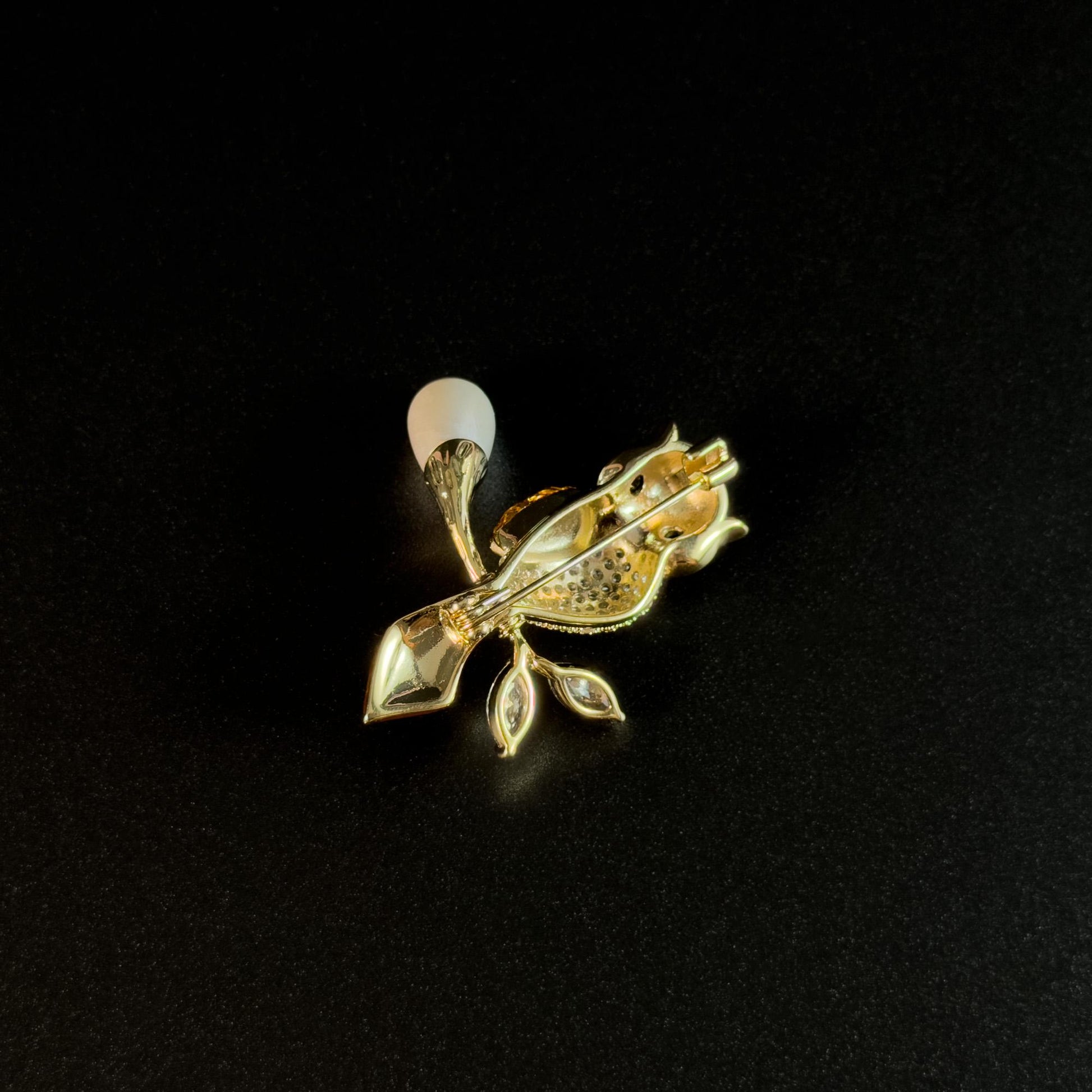 Pearl Owl Brooch