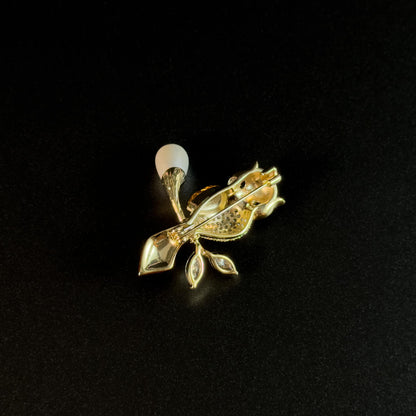 Pearl Owl Brooch