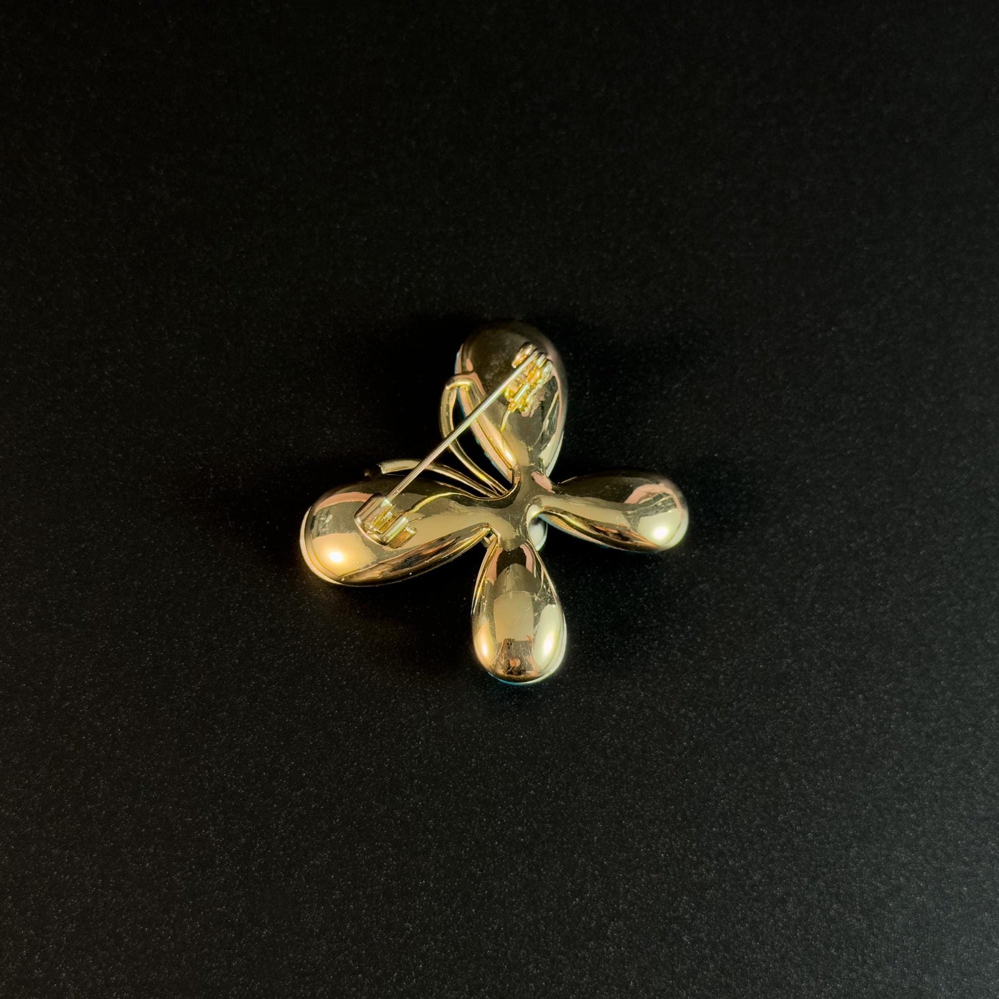 Lake Blue Crystal Butterfly Brooch