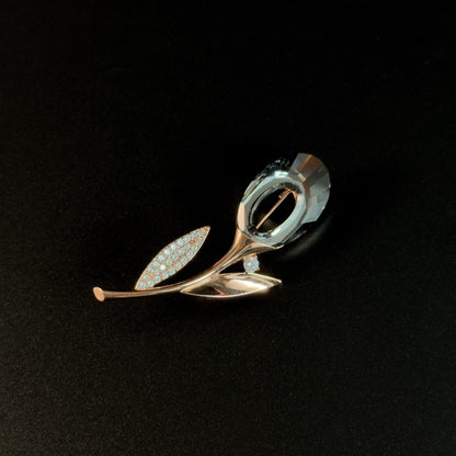 Grey Tulip Bouquet Brooch