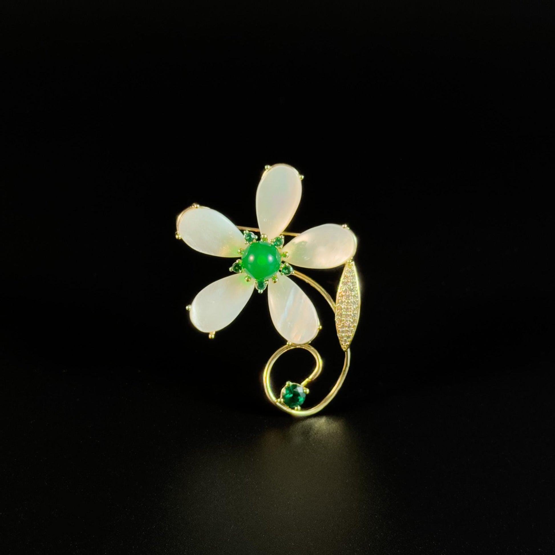 Shell Flower Brooch