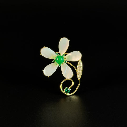 Shell Flower Brooch