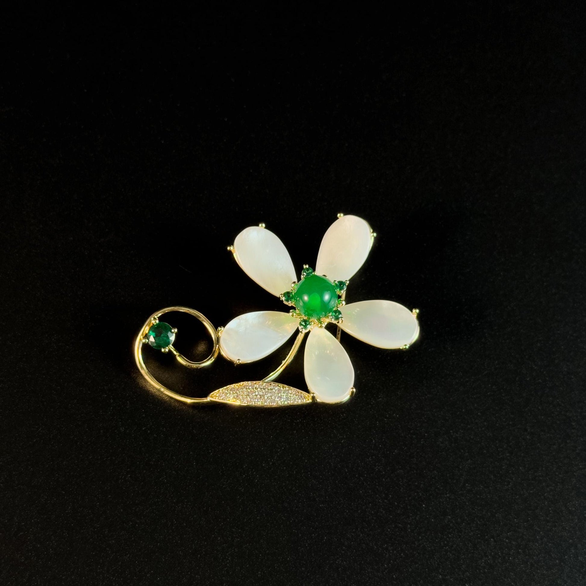 Shell Flower Brooch