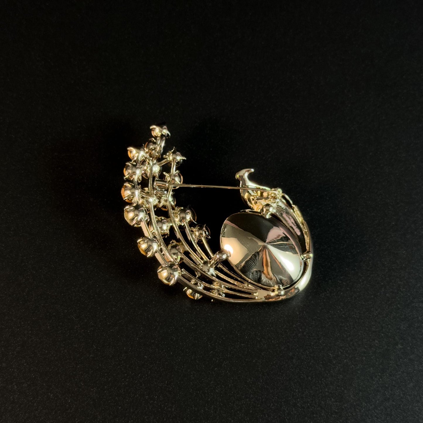 Zircon Feather Brooch