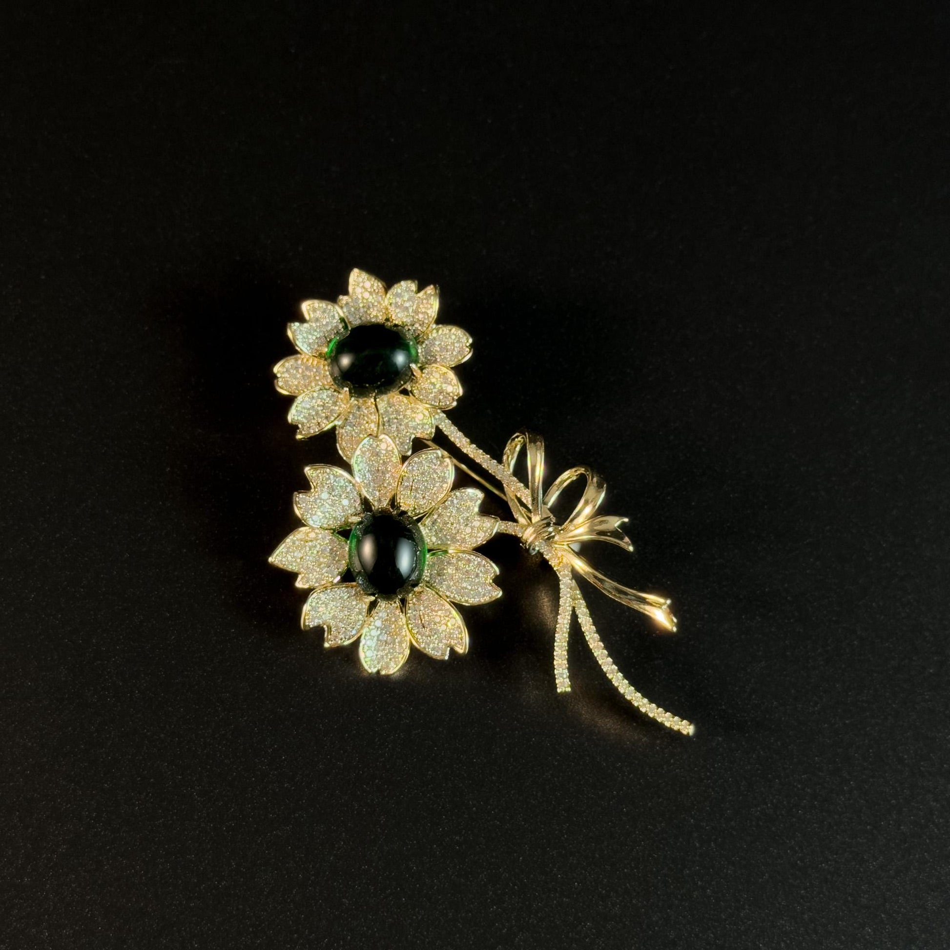 Emerald sunflower bouquets
