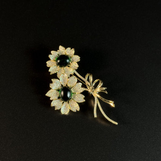 Emerald sunflower bouquets