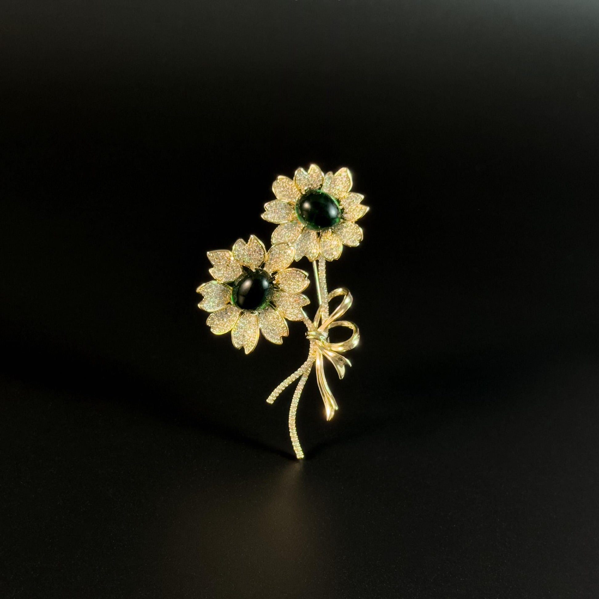 Emerald sunflower bouquets