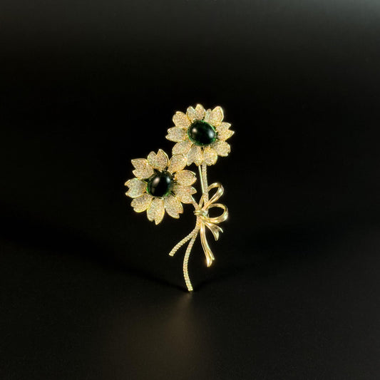 Emerald sunflower bouquets