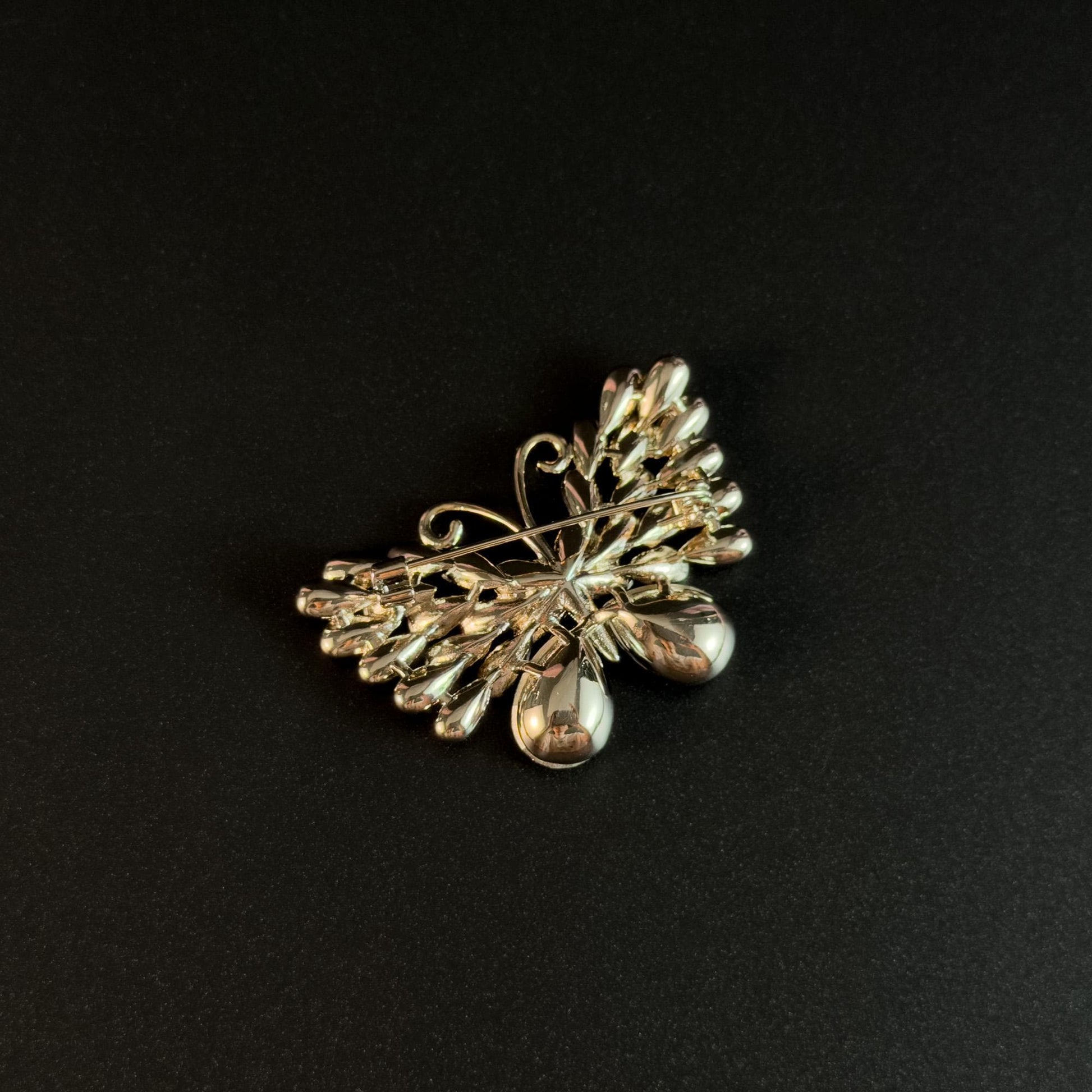 Black and Gold Butterfly Brooch