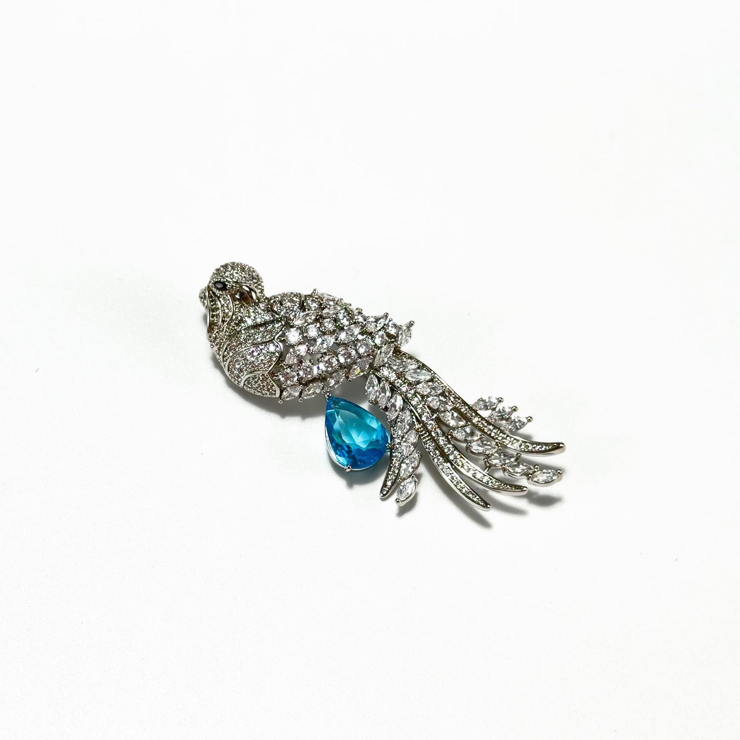 Sapphire Parrot Brooch