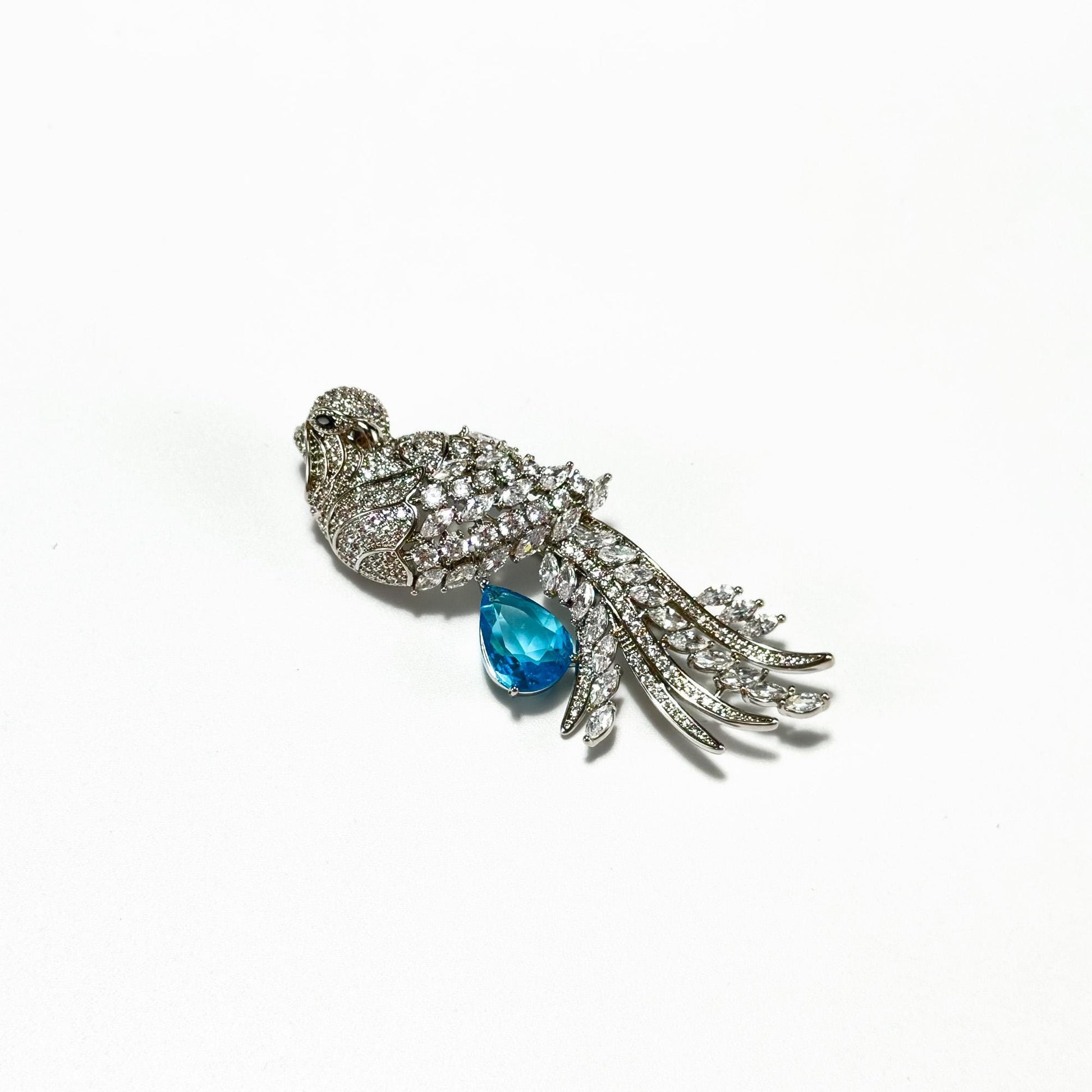 Sapphire Parrot Brooch