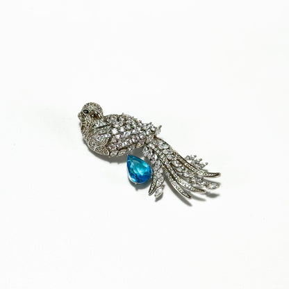 Sapphire Parrot Brooch