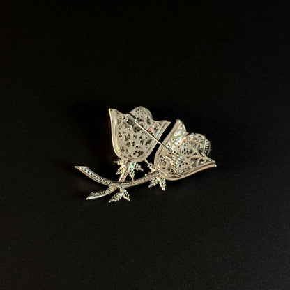 Double Flower Brooch