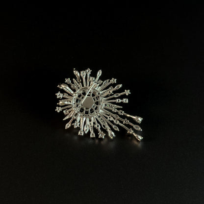 Dazzling Sunflower Black Pearl Brooch