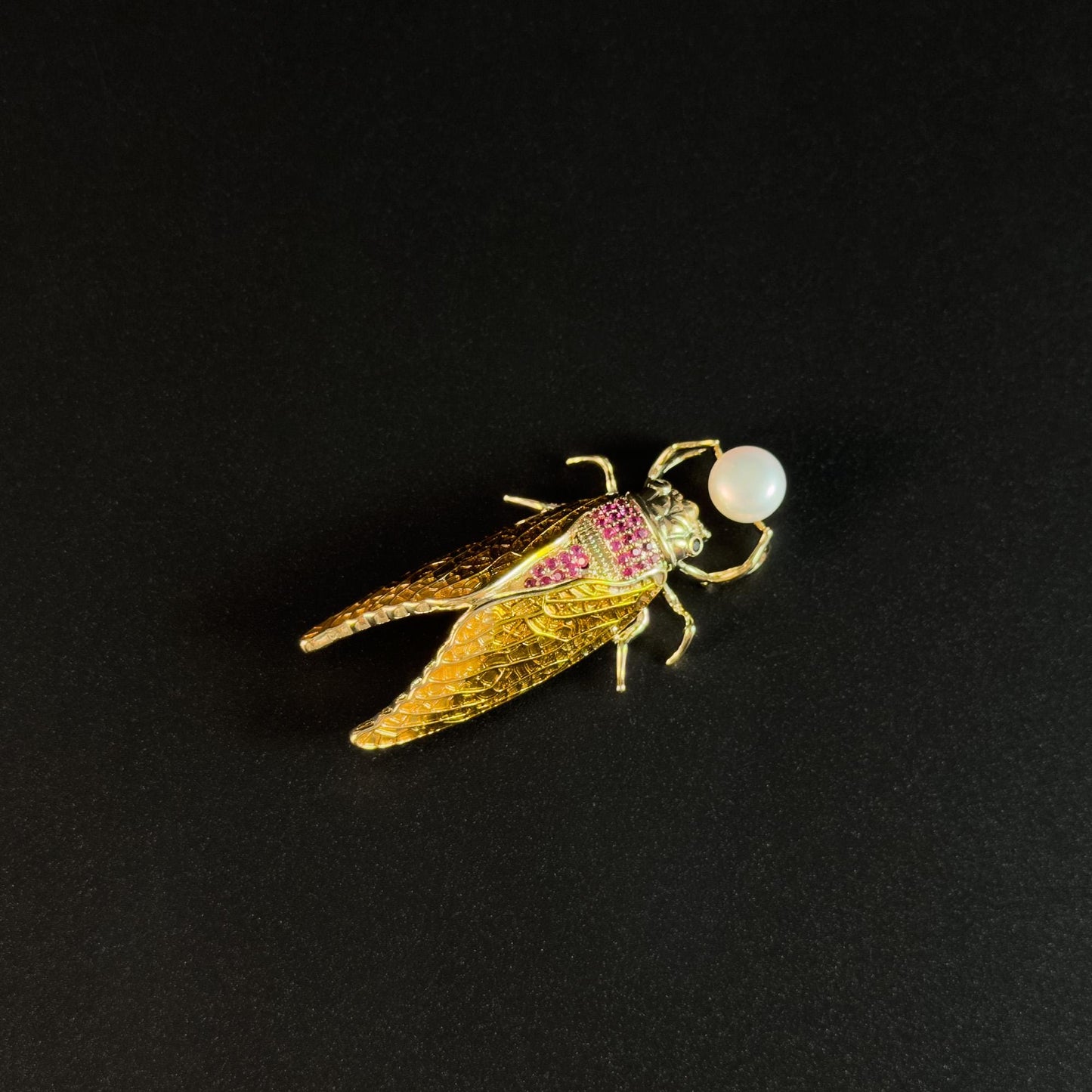 Pearl Cicada Brooch