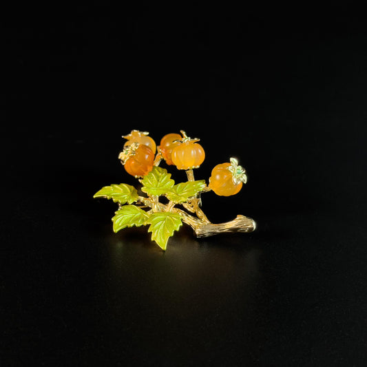 Callidice · Golden Persimmon Tree Brooch