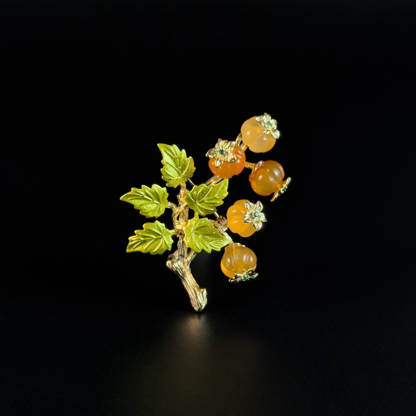 Callidice · Golden Persimmon Tree Brooch