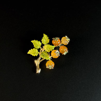 Callidice · Golden Persimmon Tree Brooch
