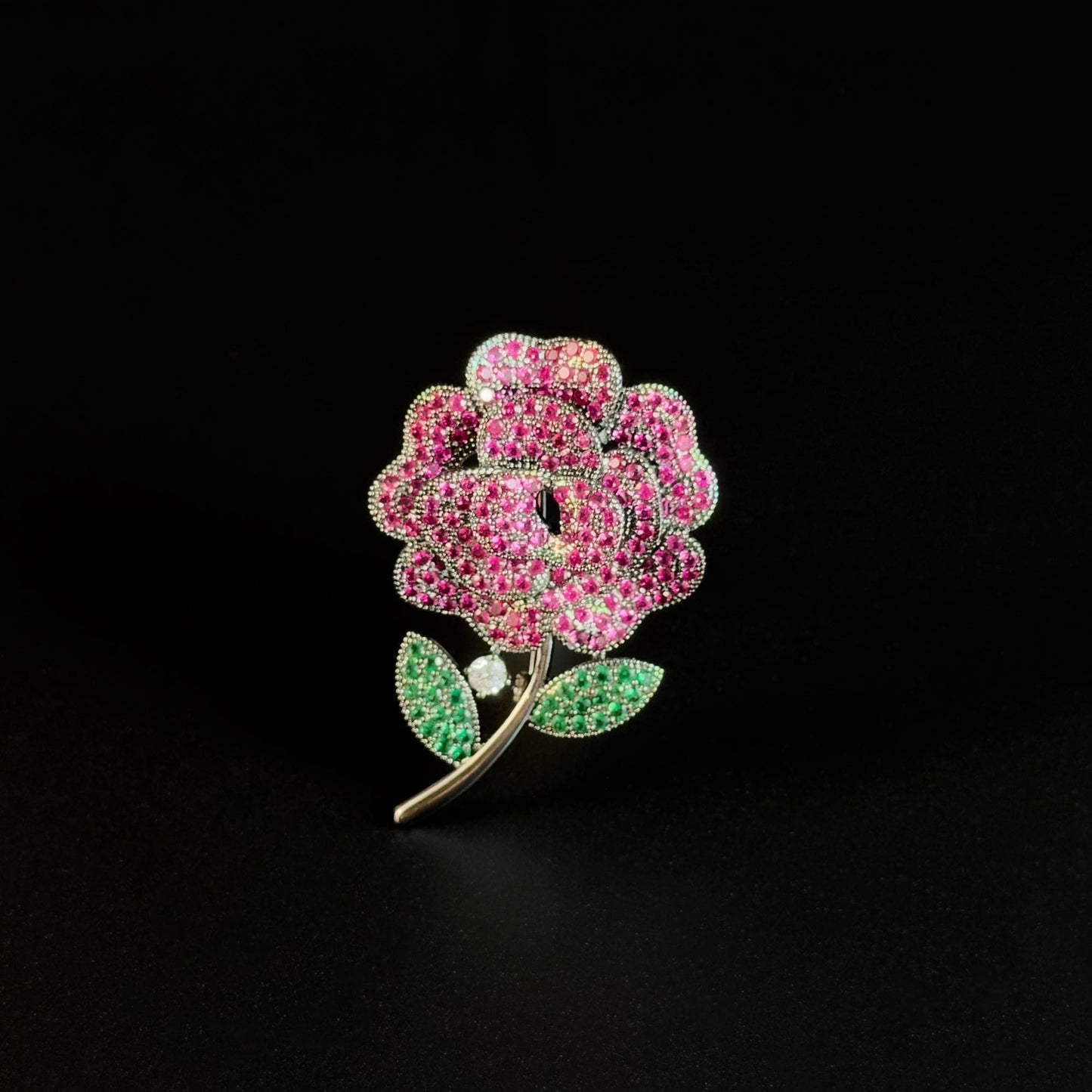 Broteas · Crimson Camellia Brooch