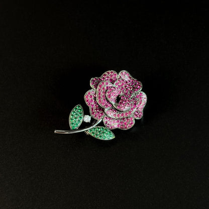 Broteas · Crimson Camellia Brooch