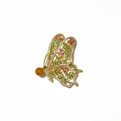 Arsippe · Golden Butterfly Brooch