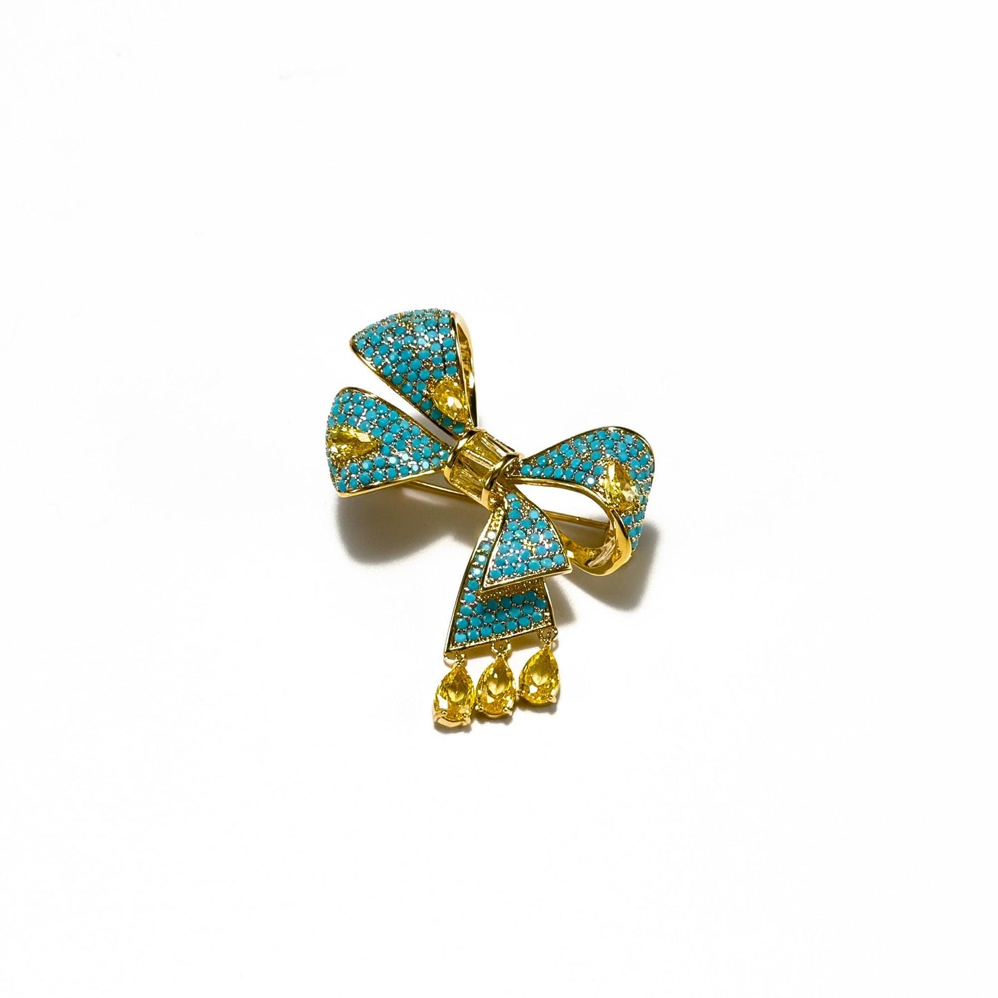 Antigone · Azure Bow Pendant Brooch