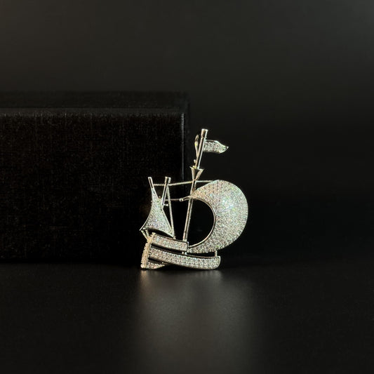 Alexiares · Starlit Sailing Ship Brooch