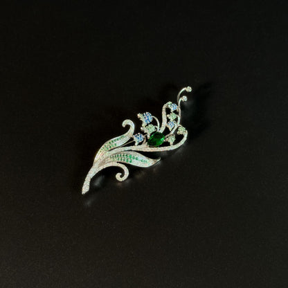 Amycus · Verdant Lily of the Valley Brooch