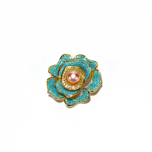 Antikleia · Azure Camellia Brooch